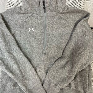 Under Armour Heather Gray Quarter-Zip Pullover